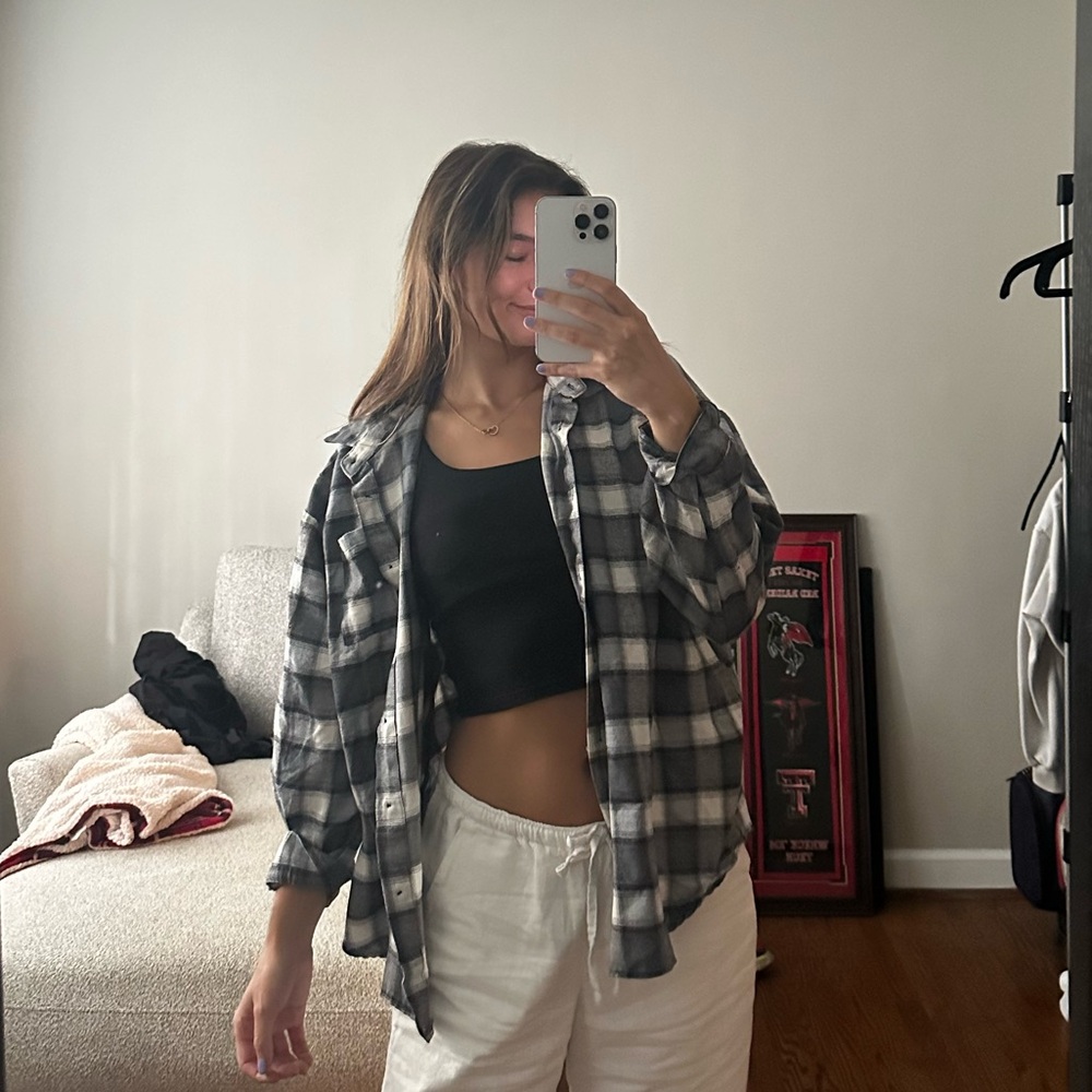 Black & White Oversized Flannel